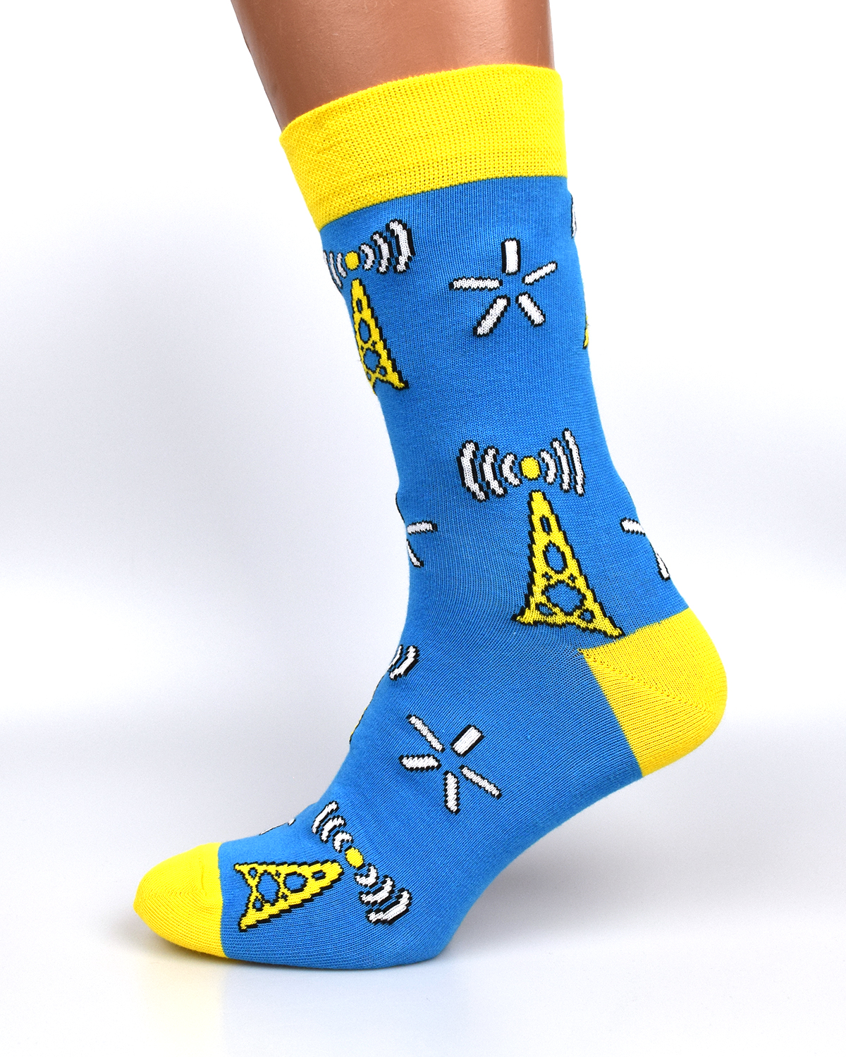 Носки с логотипом синий желтый з лого