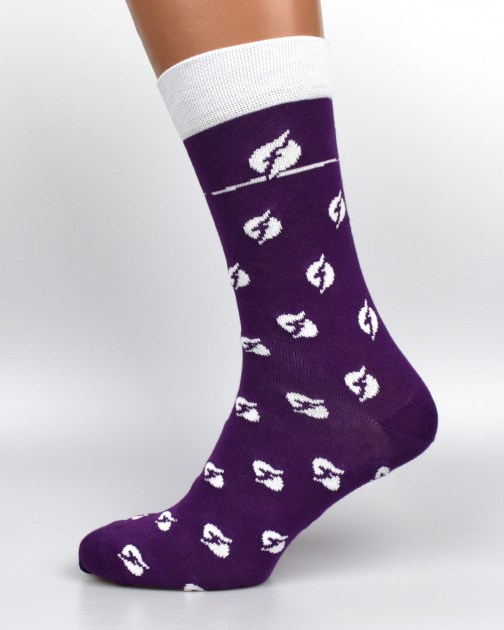 Носки с логотипом сиреневый, шкарпетки з лого