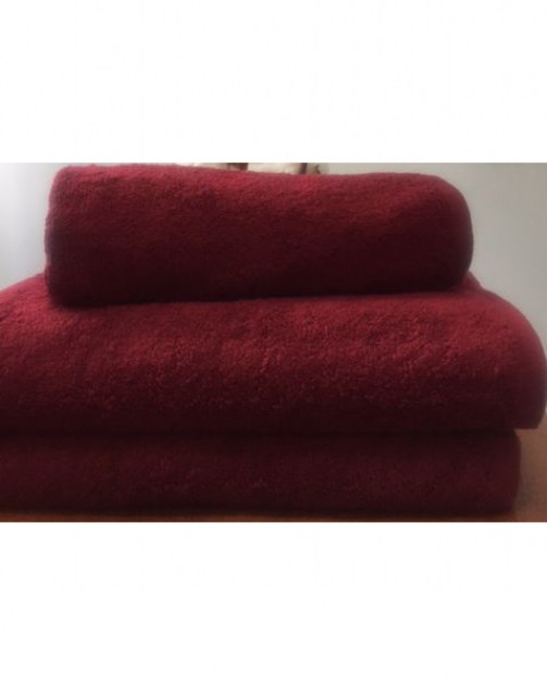 Махровое полотенце пл.500 гр/м2 без бордюров, бордовый