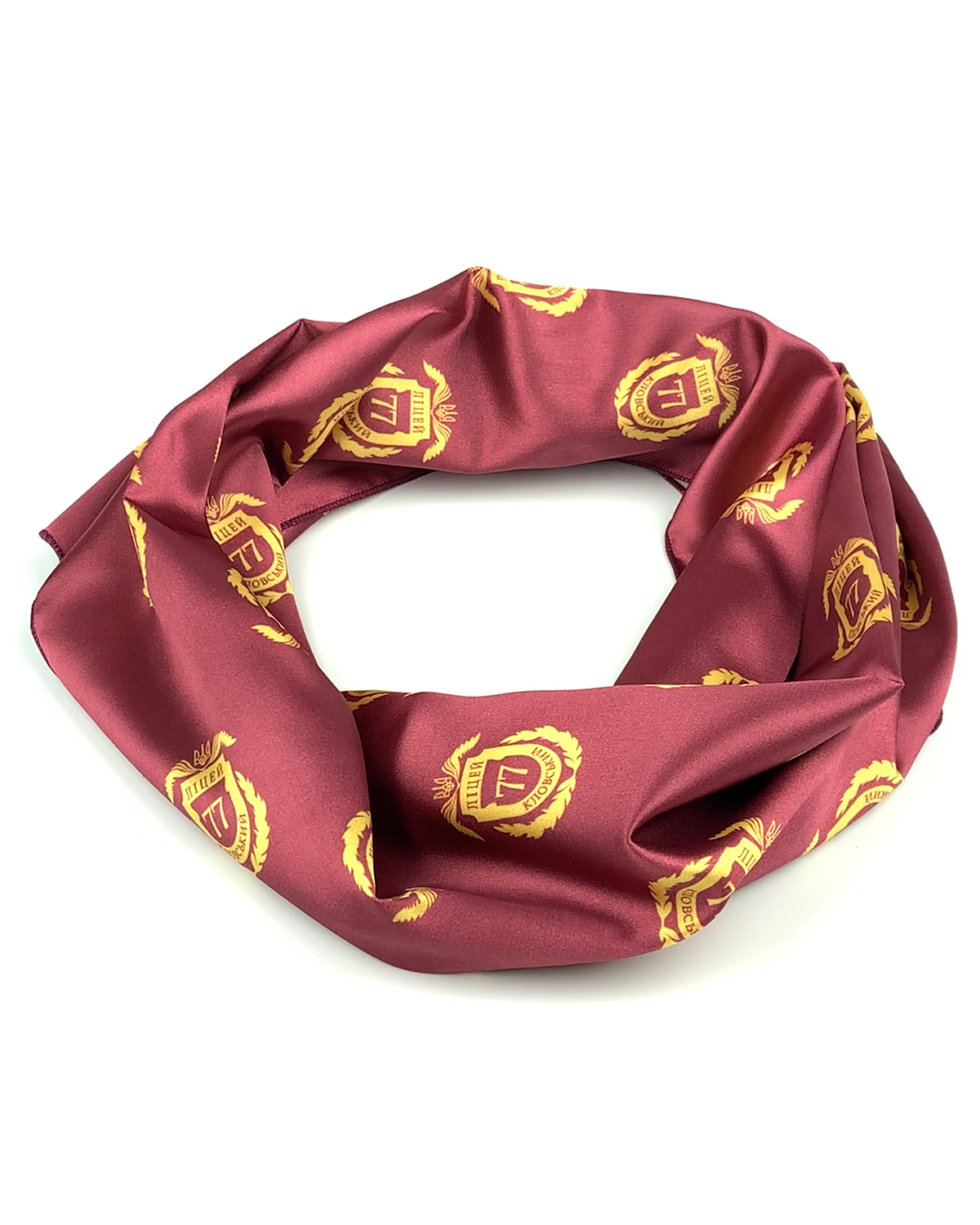 Атласный шарф с логотипом лицея