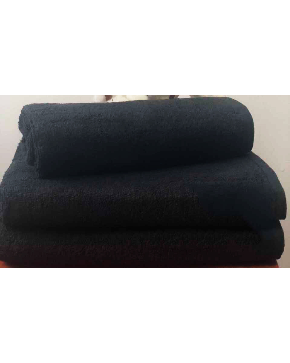 Махровое полотенце пл.500 гр/м2 без бордюров, черный