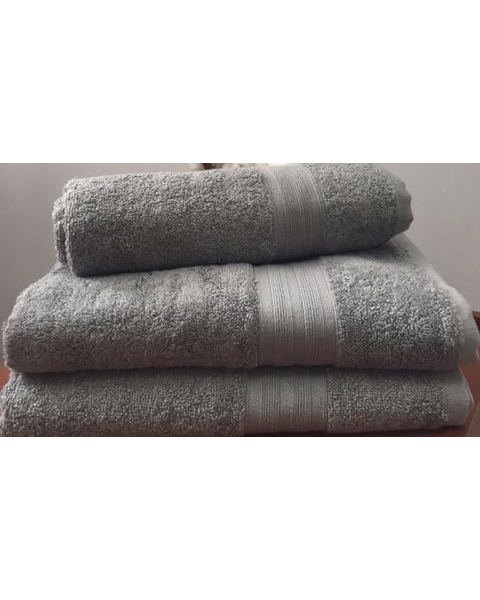 Махровое полотенце пл.420 гр/м2 с бордюром, серый