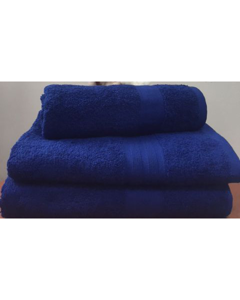 Махровое полотенце пл.420 гр/м2 с бордюром, темно синий