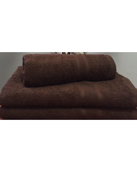 Махровое полотенце пл.420 гр/м2 с бордюром, шоколадный
