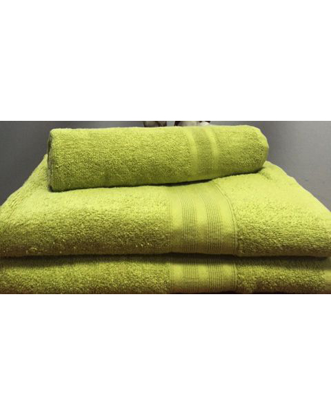 Махровое полотенце пл.420 гр/м2 с бордюром, оливковый